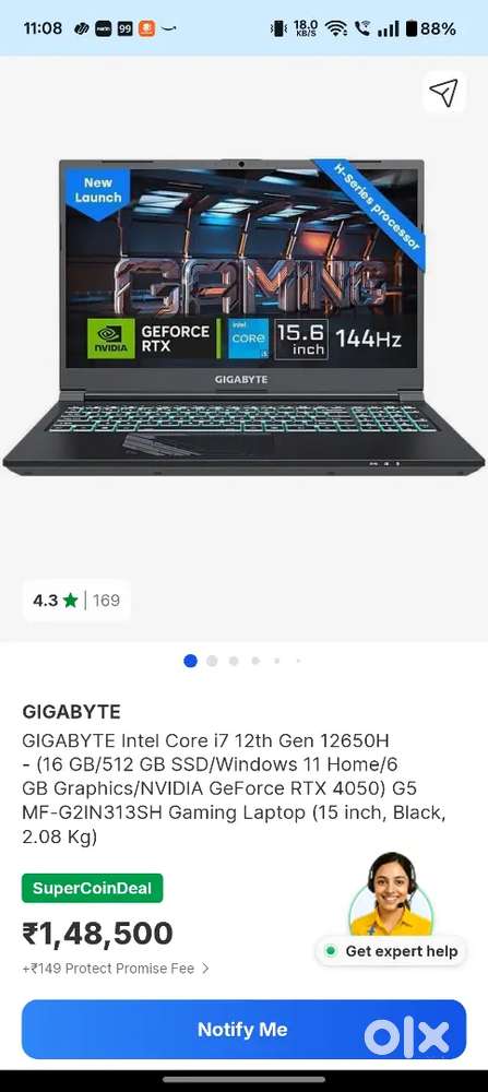Gigabyte Gaming I7 12th gen
