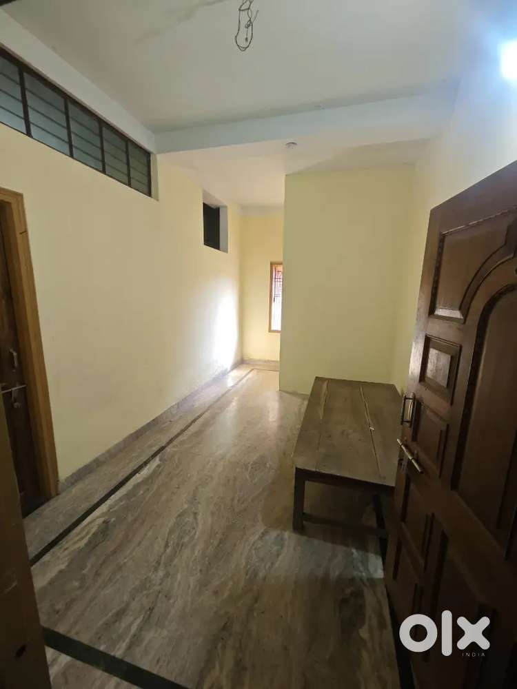 One bed room with attached bathroom.