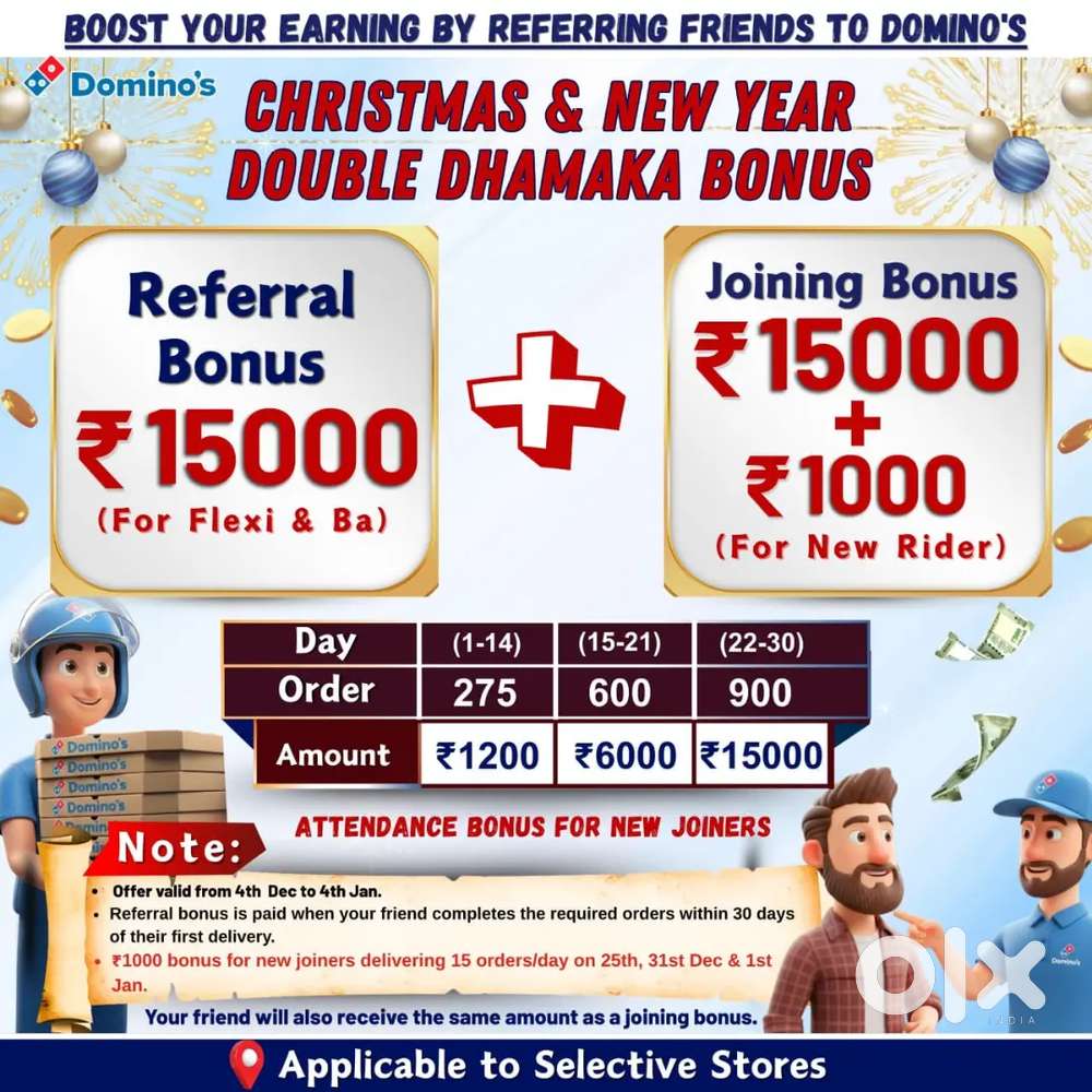 Delivery boys ( Attractive Joining bonus there)