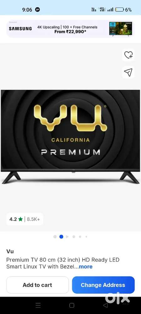 Vu non smart TV 32