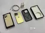 iPhone 13 Pro 256GB GOLD + Bill + Box + Charger + Cable + MagSafe Case
