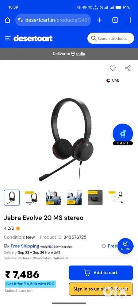 Jabra Evolve 20 MS stereo