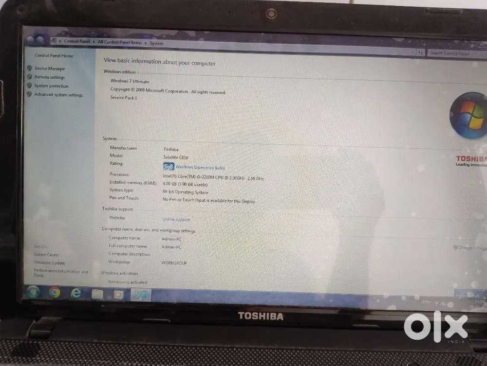 Laptop with good condition for sale