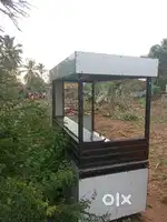 Food cart with burner white finishing