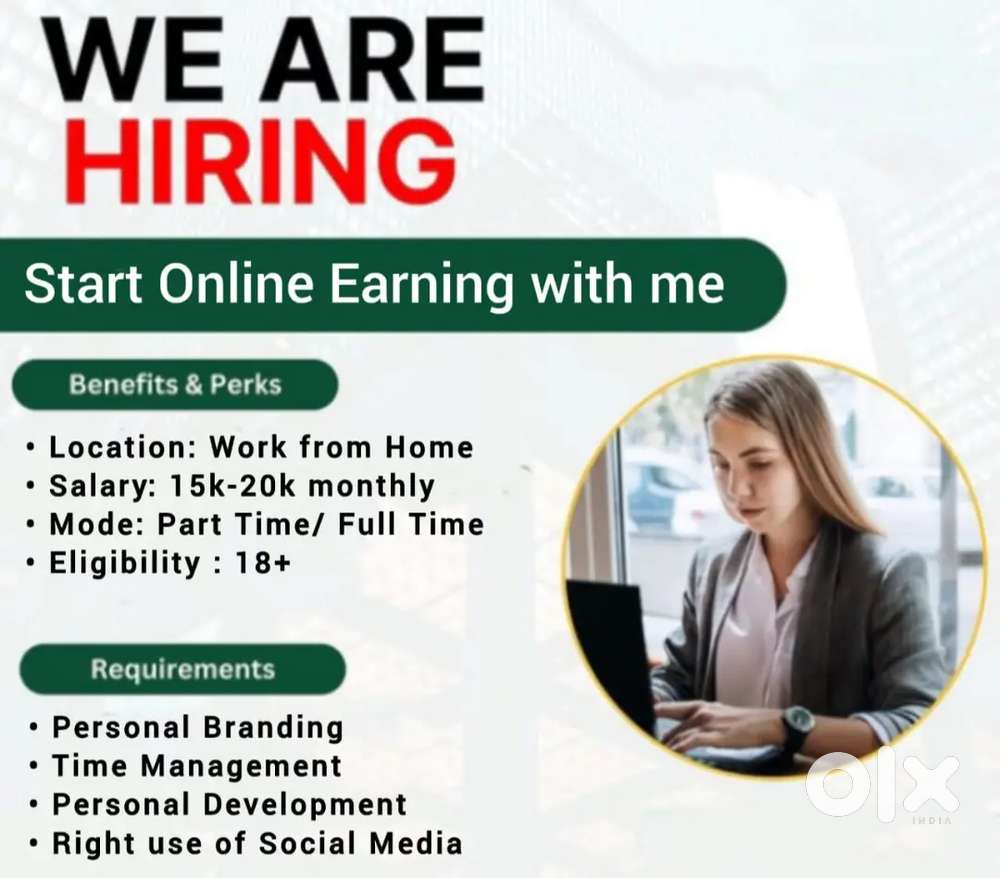 Students, Housewives and Employees can apply!!