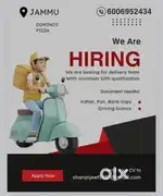 Delievery boy job with 27rs per dlievery