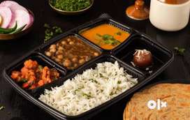 Fast food, vegetarian thali, all roti