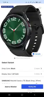 Samsung galaxy watch 6 Classic LTE Black