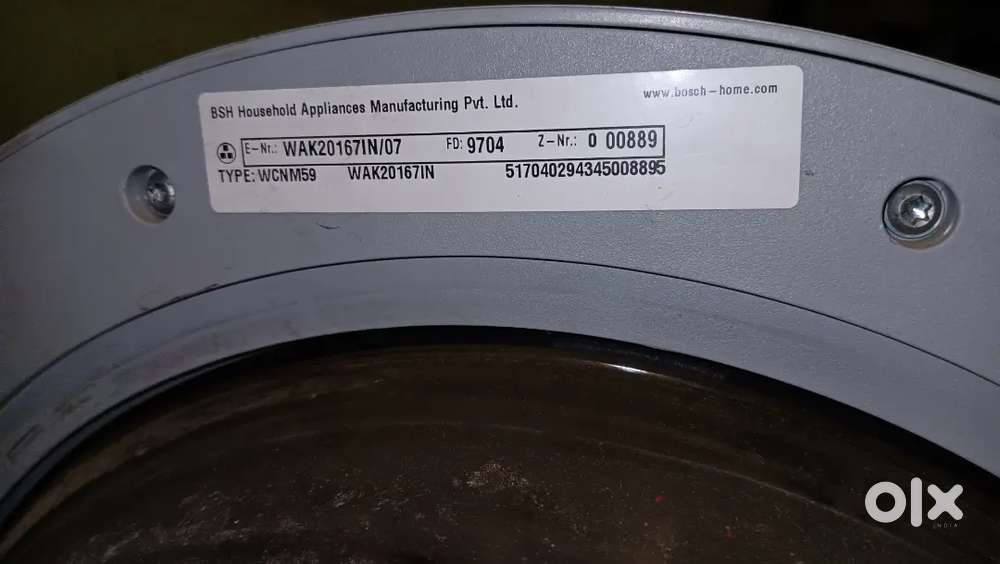 Bosch Washing machine front load - 6 to 7 kg