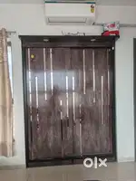 Bed and wardrobe