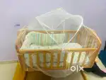 Joy cradle cot swing with mattress,  cover & with side-cushion