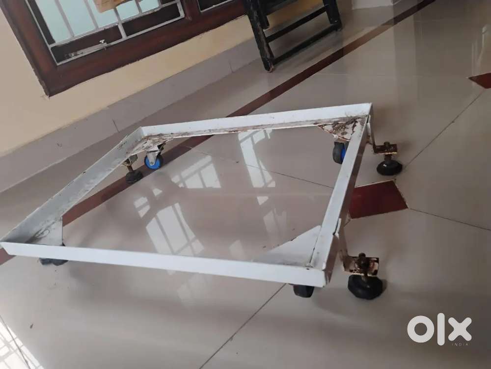 Washing Machine Stand, Adjustable Wheeled Metal Stand