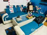 L Shape Sofa + Sethi and Centre Table