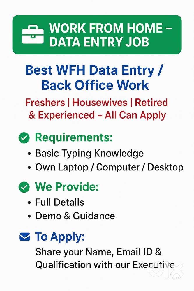 The Best Work From Home (WFH) Data Entry Job  We are offering a genui