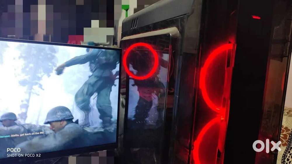 Gaming PC + LG Full HD Monitor  Ryzen + GTX 1070  Dual SSD Setup