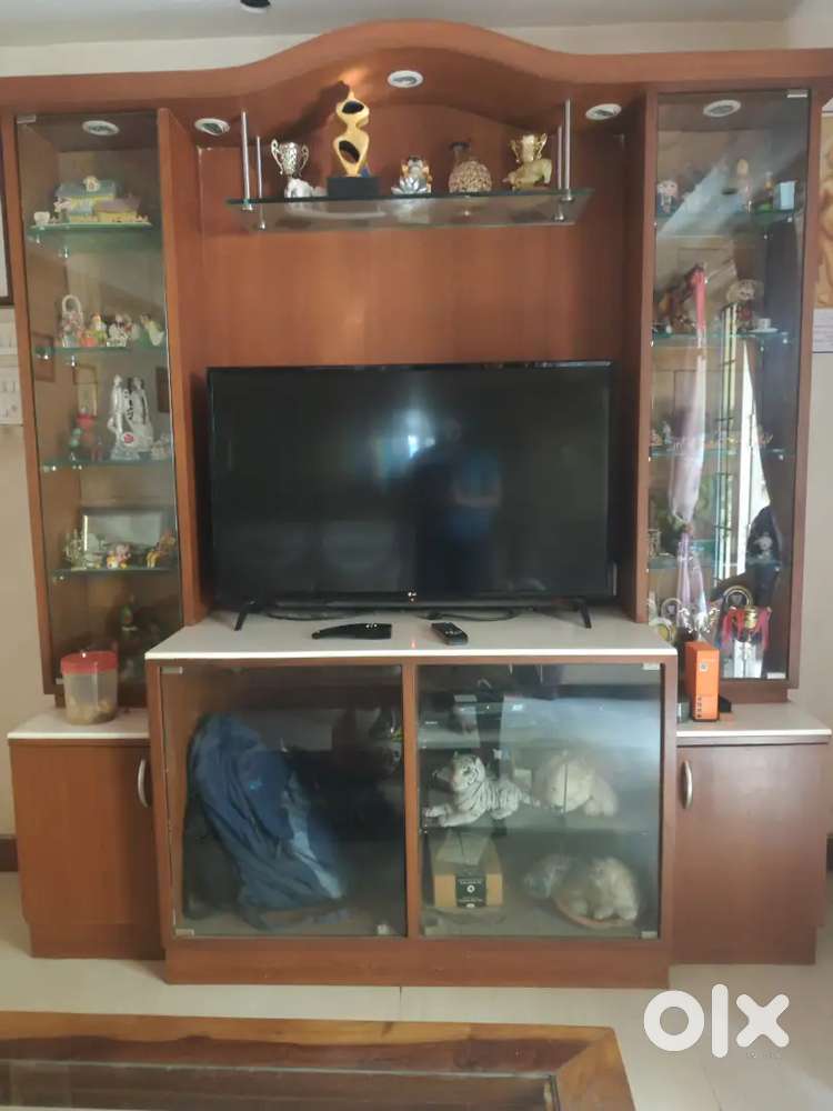 TV Stand with showcase and storage