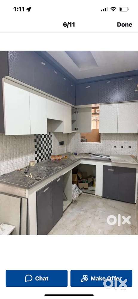 2bhk semi furnished flat ready to move gated society 3 tier security