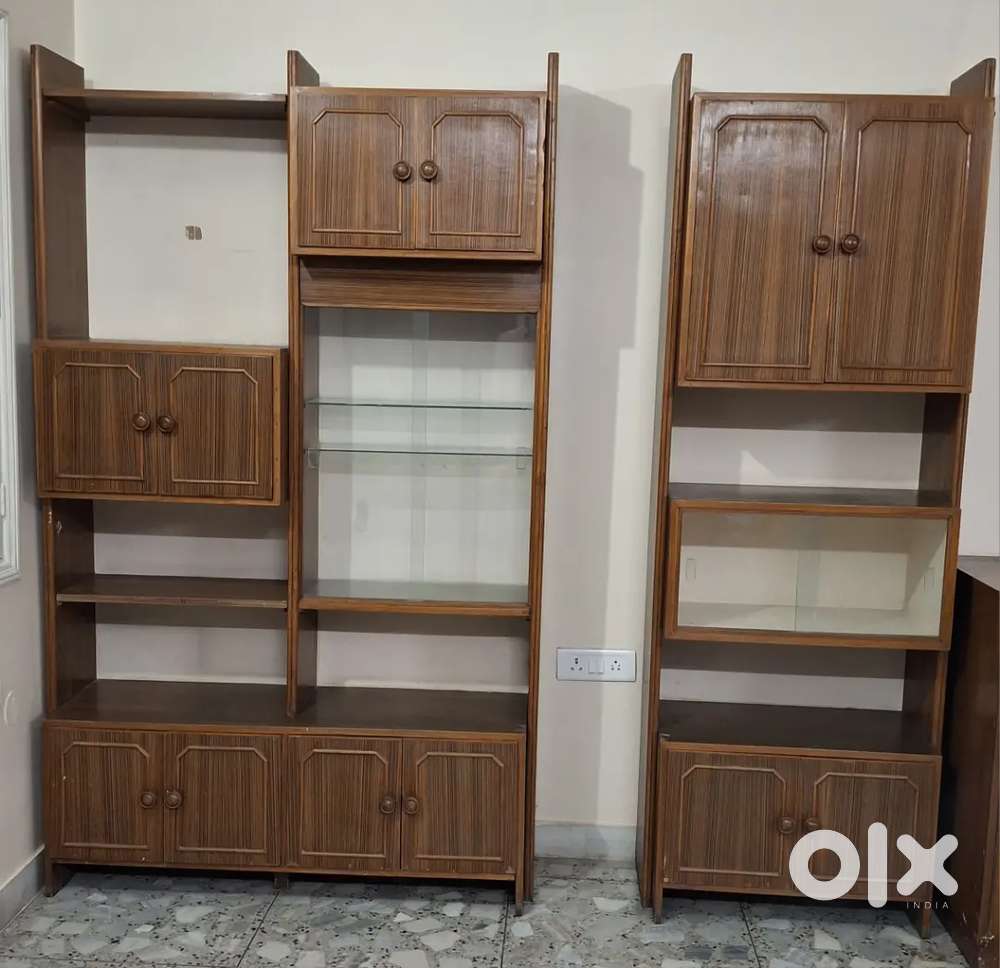 Book-Rack cum Photo Display in Solid Wooden Furniture