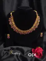 Traditional floral temple-style choker.