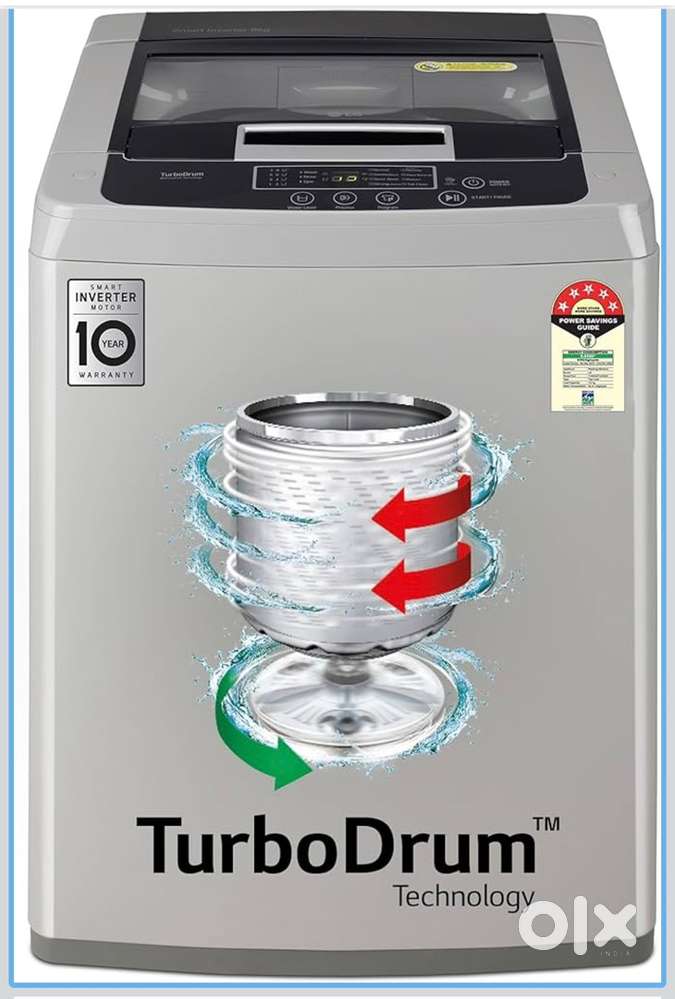 LG 8 kg 5 star smart inverter fully automatic top load washing machine