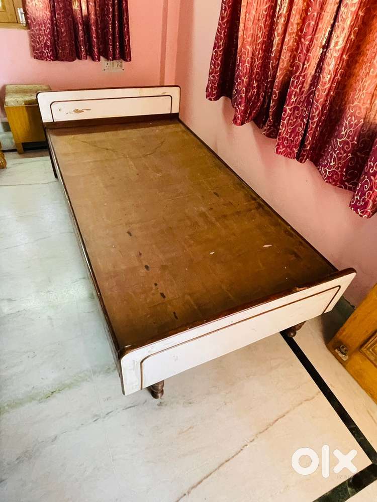 Single Bed - Teak Wood + Mattress