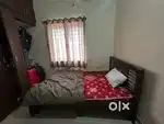 Queen size bed with mattres , premium blanket and premium pillow