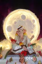 ganpati background moon theme