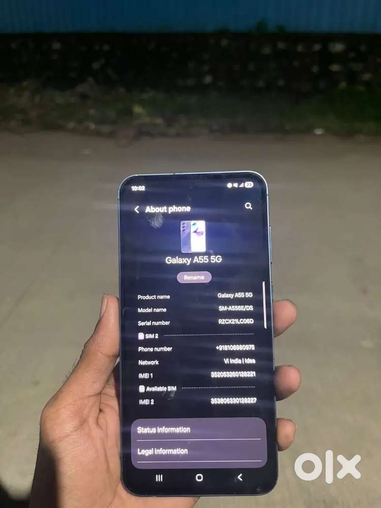 Samsung A55 5G ,8/256 mint condition not a single dent namaste scratch