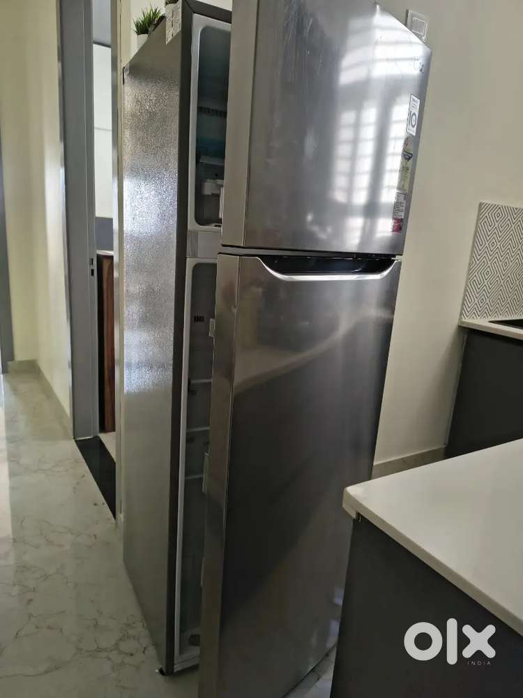LG 288L Double Door Refrigerator,Convertible, Shiny Steel Finish