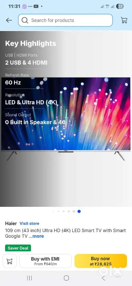 Tv 43 4k haier
