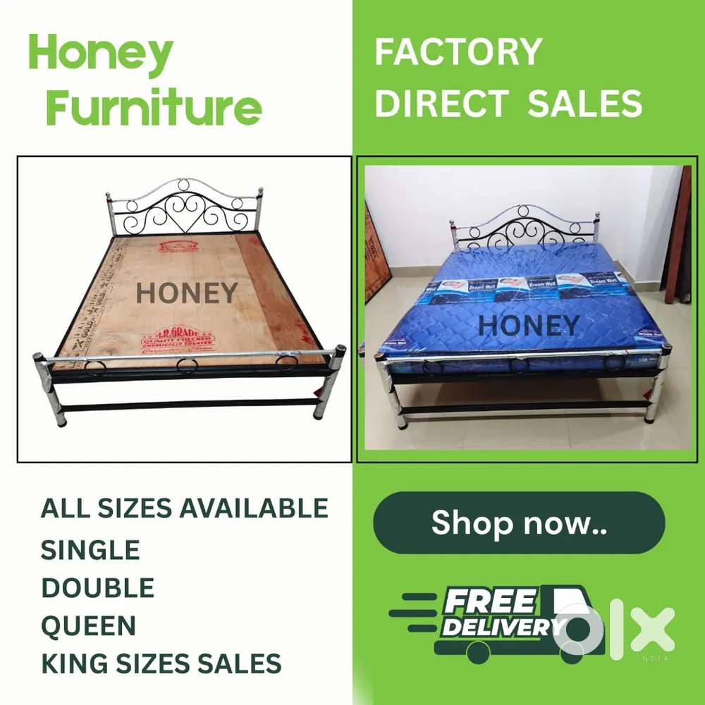 Wholesale Prices - Steel Cot Bed Mattress Sales / single, double, Quen