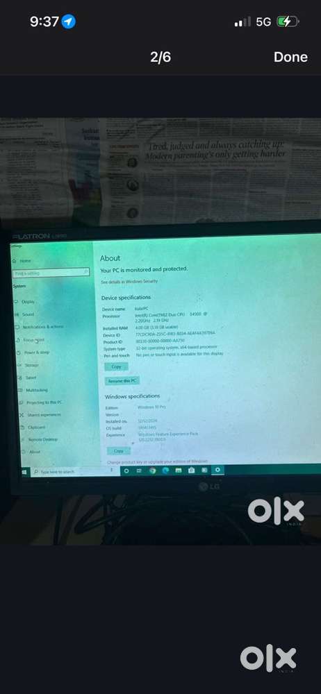 PC AND MONITOR FULL SETUP