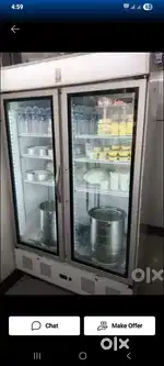 Double Door Display fridge