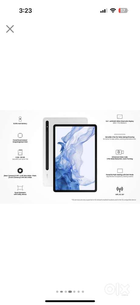 tab s8+ wifi only grey
