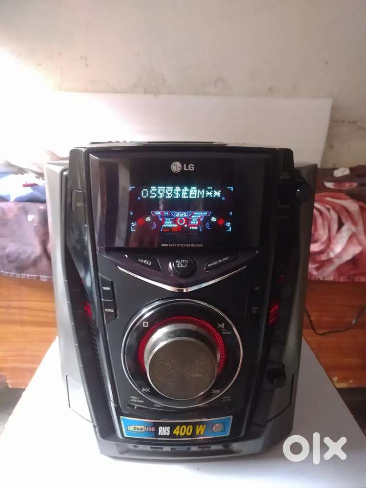 Music system LG aux FM USB working only amplifier