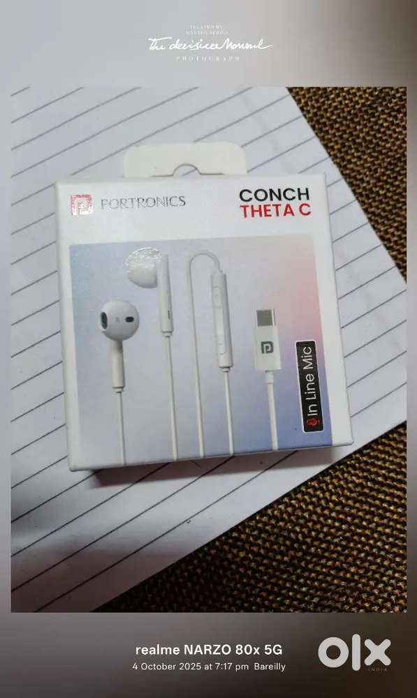 Portronics type c cable earphone