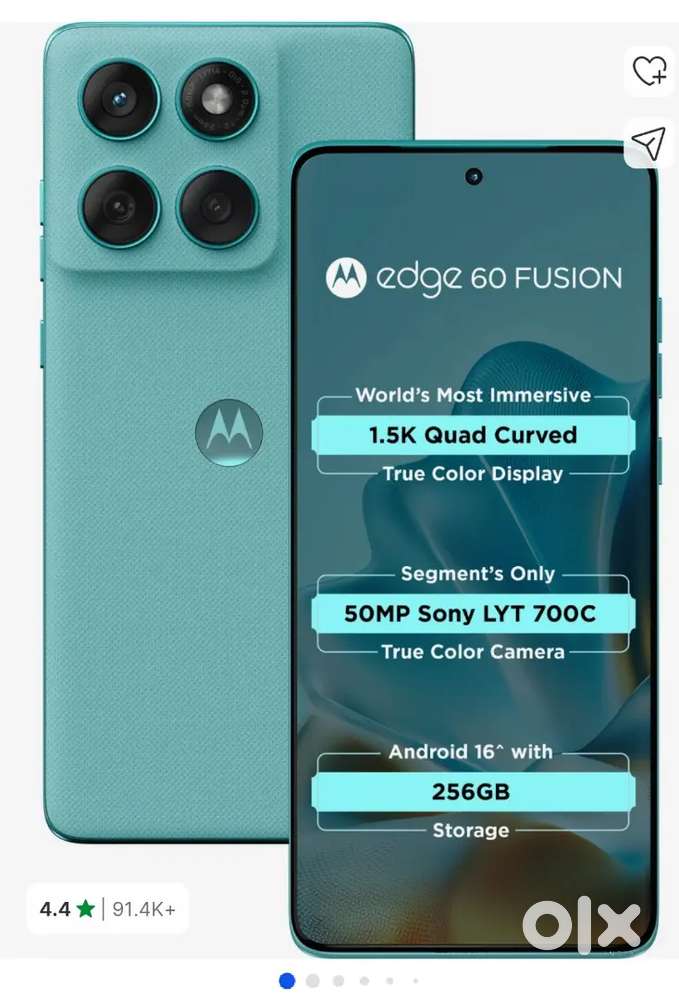 Moto edge 60 fusion 6000 cash only 1week old