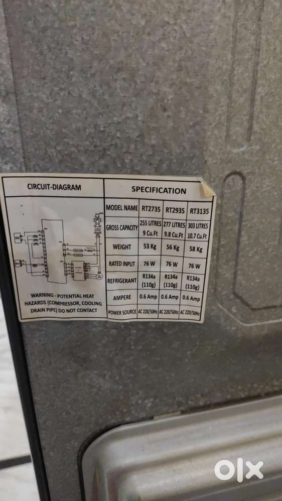 Samsung 330 L 5 star refrigerator