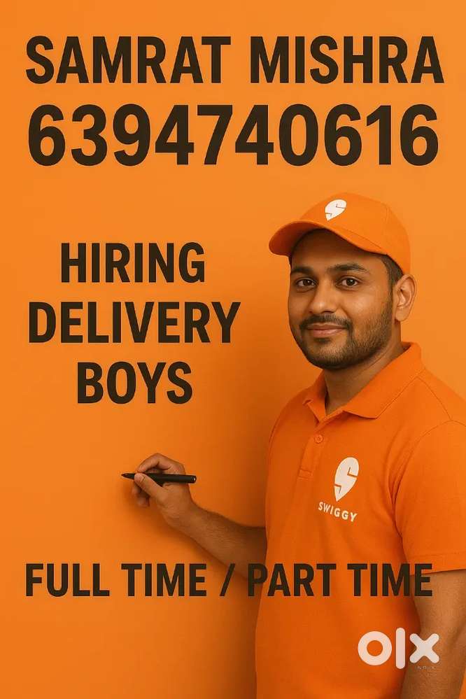 Hiring delivery Boys for swiggy Food and instamart