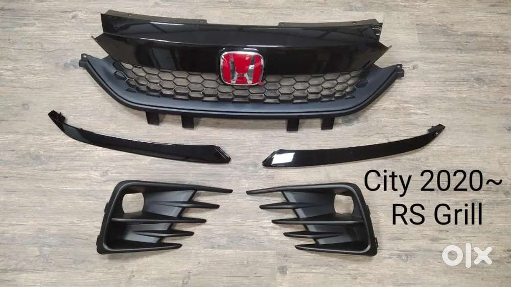 Honda City 2021-23 RS grill with eye lids abs plastic piano black