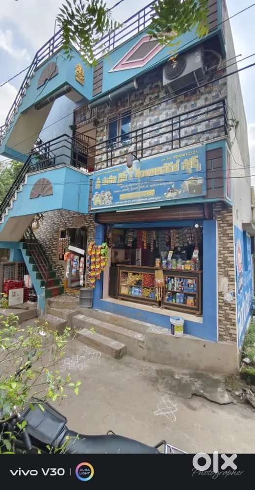 2 BHK individual house with two floors.grocery store in ground floor