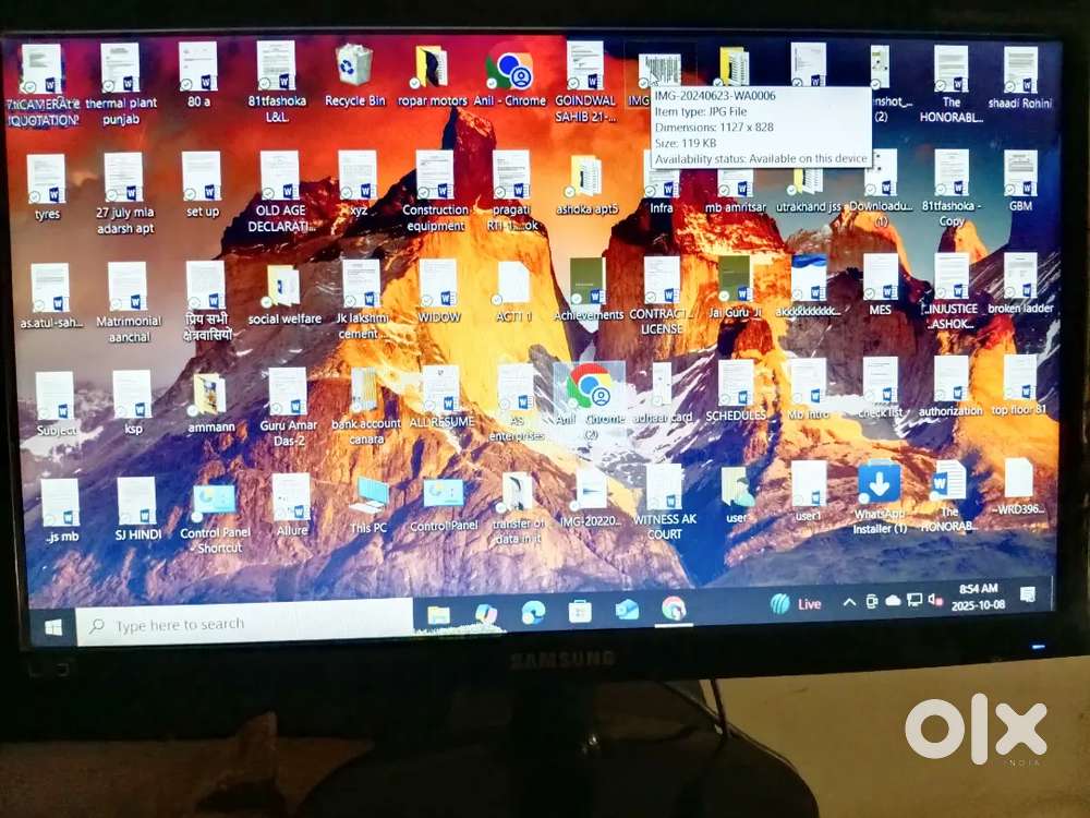 SAMSUNG LED TFT 19 INCHES FOR DESKTOP