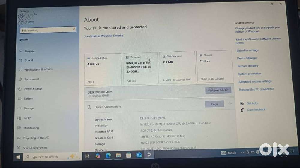 LAPTOP HP PROBOOK 450 G1