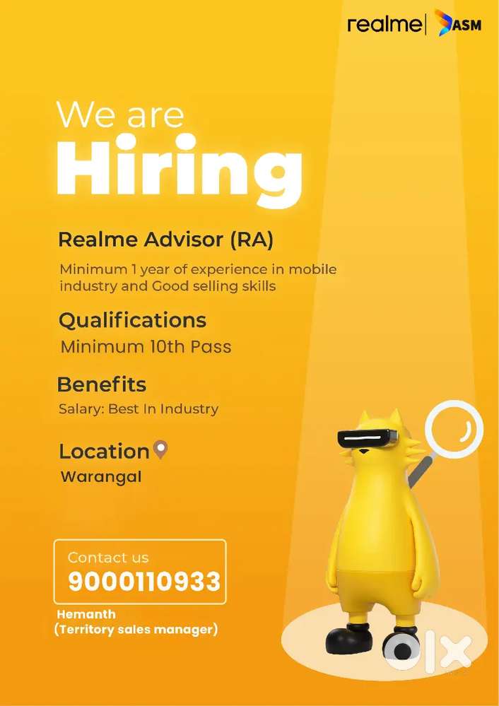 Mobiles sale's excutive REALME