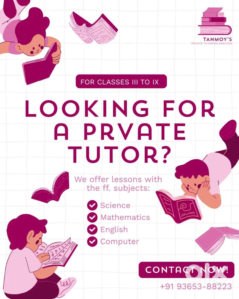 TUTION TEACHER AT YOUR DOORSTEP