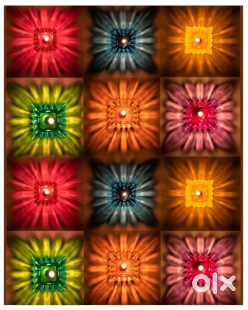 3D Reflection Diwali Diyas