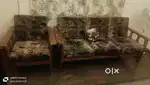 Wooden Sofa 3+1+1 (without cushions)