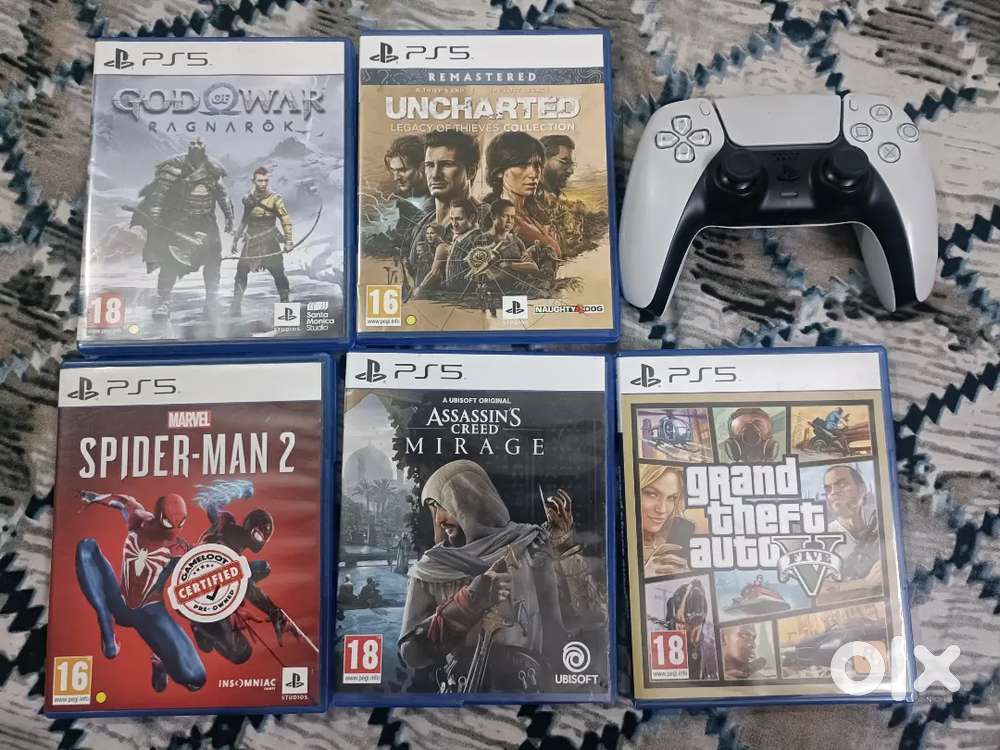PS5 SLIM DISC VARIANT 1TB WITH 5 NEW GAME DISC