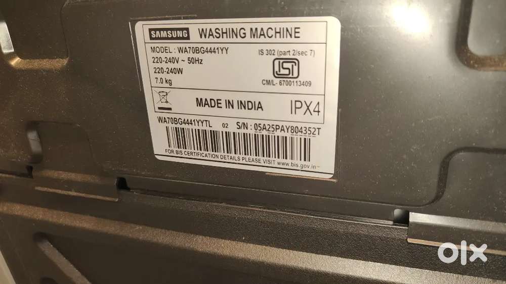 Samsung 7kg 5 Star ecobubble digital inverter fully automatic top load