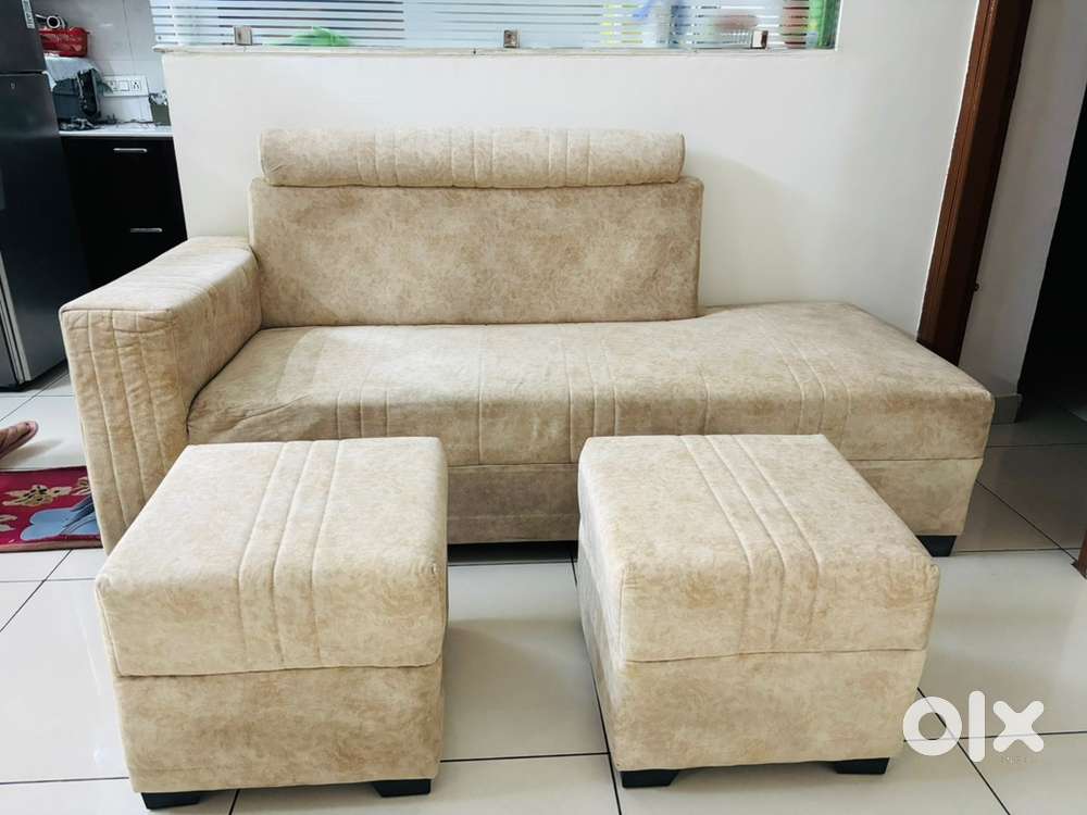 3 Seater Sofa with 2 Stools